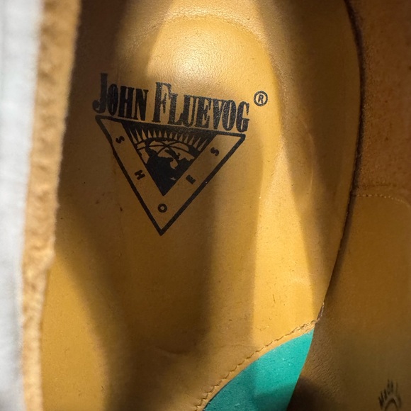 John Fluevog Green and White Heels - Picture 5 of 8